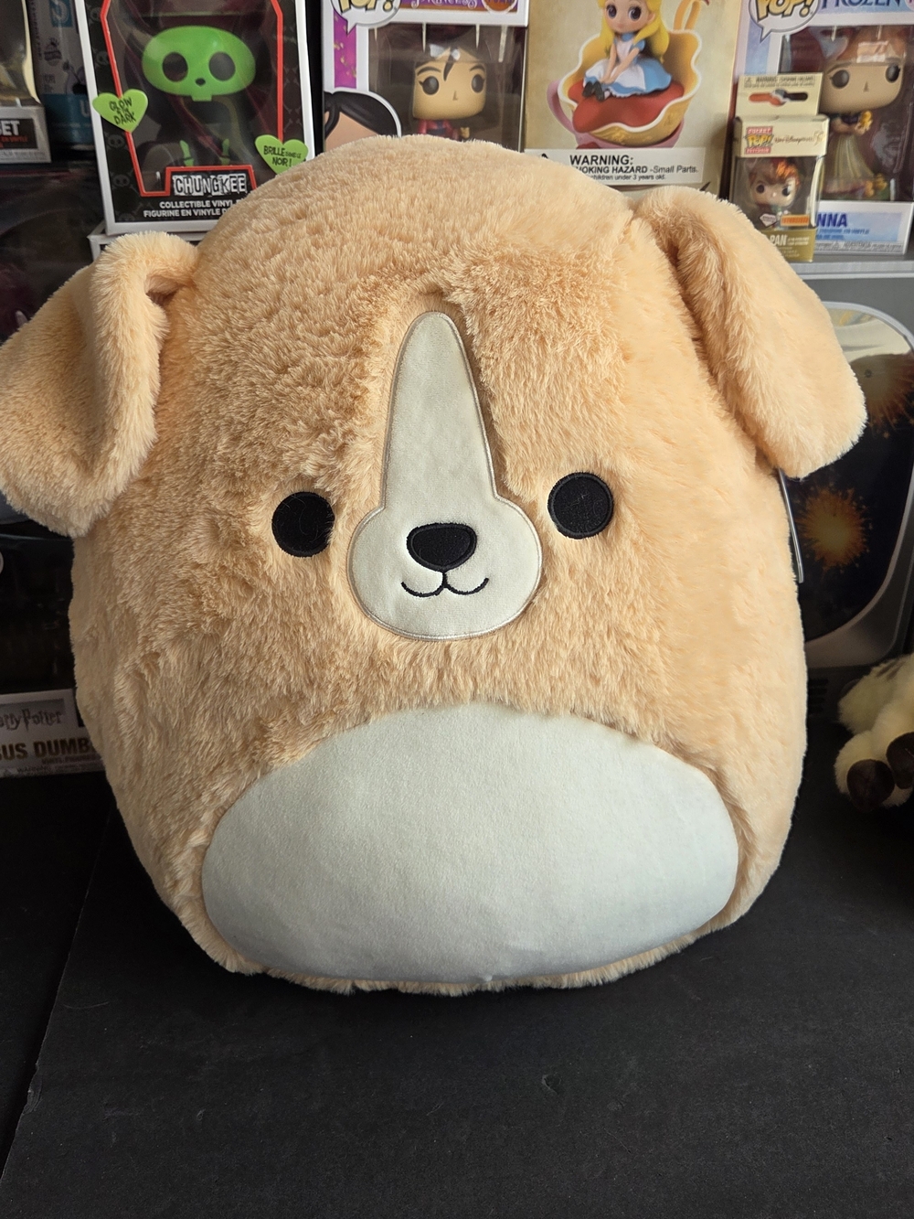 Squishmallows FuzzAMallows 16" Stevon The Golden Retriever Dog Brand New W/ Tags